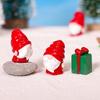6/12Pcs Cute Mini Resin Gnomes Red Christmas Figurines For Diy Fairy Garden Fall Winter Thanksgiving Potted Plant Decor Gift