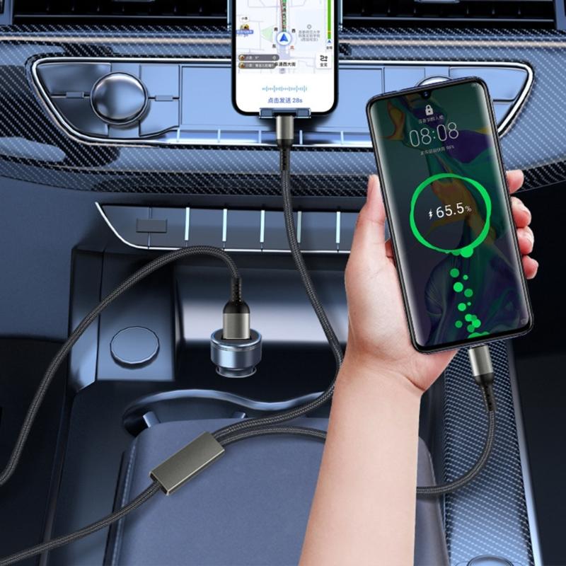 Convenient USB Cord Simultaneous Charging Cable USB Charging Cable 2 in 1 USB Cable for Charging Multiple Devices Gift