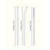 8Pcs Clear Glass Straws With 2 Cleaning Brushes, 8mm Reusable Straws, 4 Straight And 4 Curved Straws, Summer, Summer Sets
