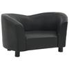 vidaXL Dog Sofa, Black, 67 X 41 X 39 Cm, Faux Leather