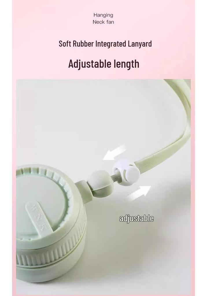 Portable USB Neck-Hanging Fan: Foldable, Large Wind Power, Desktop Use