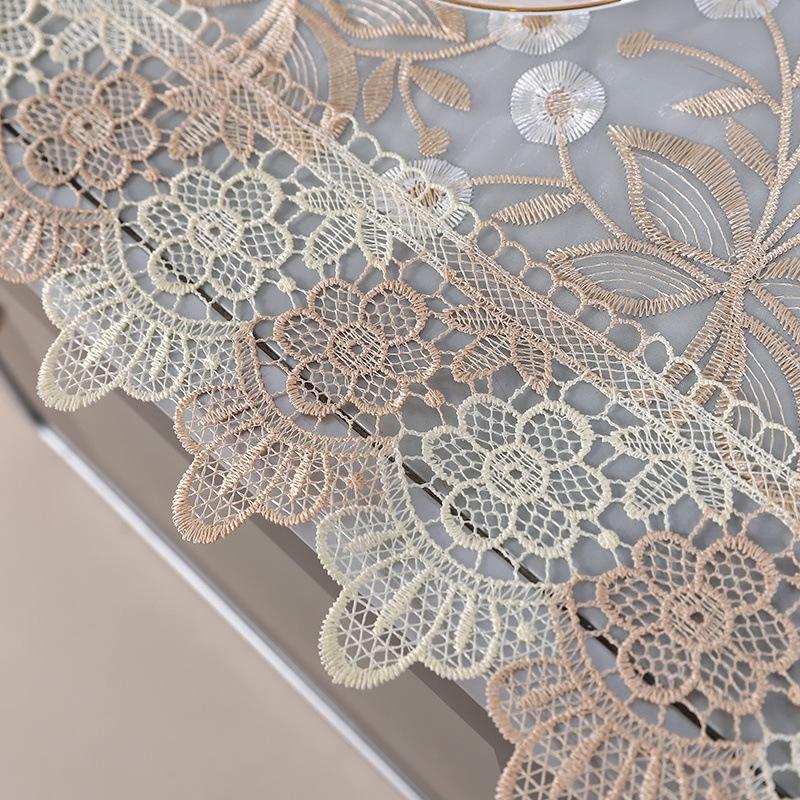 1pc European Style Lace Microwave Cover, Polyester Dustproof Appliance Protector with Floral Design, No Battery Required, Microwave Food Cover