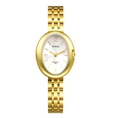 Dámske vodotesné zlaté hodinky z nehrdzavejúcej ocele: Roztomilé a štýlové analógové quartzové hodinky v zlatej farbe, módny doplnok pre ženy - Perfektný darček