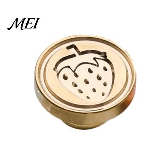 Greeting Card Sealer Wax Seal Stamp, Vintage Plant Pattern Head, Durable Flower Embossing Stamp Copper Head Replacement, for Envelope And Cards