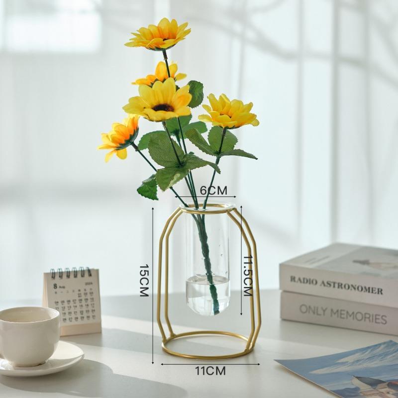 Home Decorations: Living Room Desktop Flower Arranger Table Dried Flowers Artificial Flower Vase