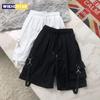 Zomer Cargo Shorts Dames Y2K Harajuku Streetwear Hip Hop met Ketting Shorts Bf Hoge Taille Baggy Wijde Pijp Korte Broeken Nieuw