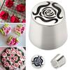 1pc Ruffled Petal Rose Large Flower Cake Russian Piping Nozzle DIY Valentine's Day Chrstmas Cake Decorating Stainless Steel Tips