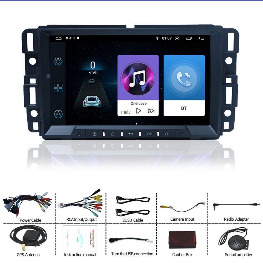 Chevrolet GMC In-Car Navigation Android GPS HD Reverse Camera & CarPlay Player