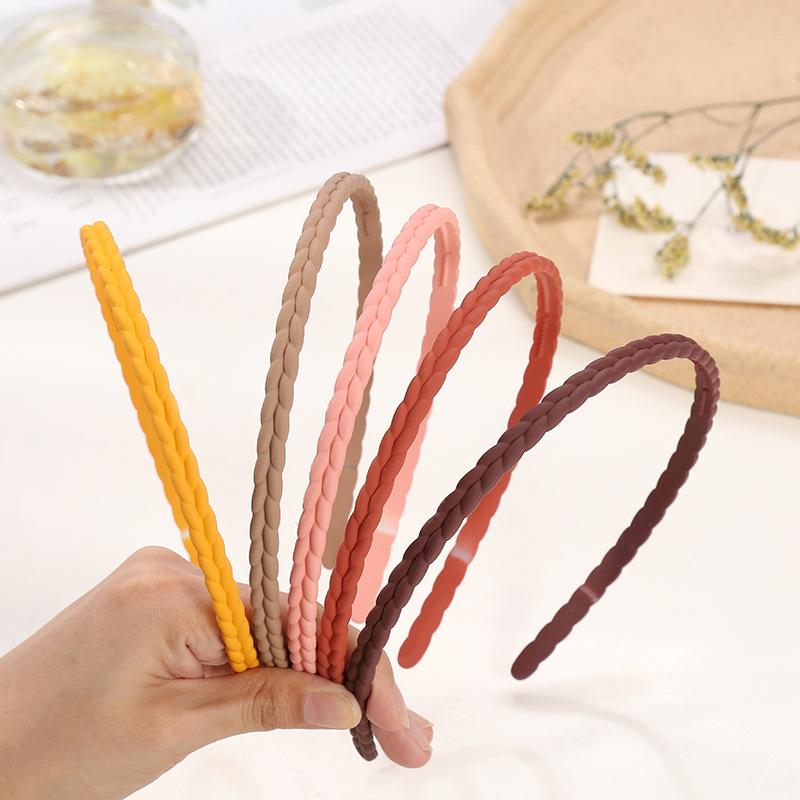 4/5/6pcs Fashion Matte Headband For Women Girls Thin Headband Female Plastic Teeth Hairbands Simple Hair Accessories Mix Styles