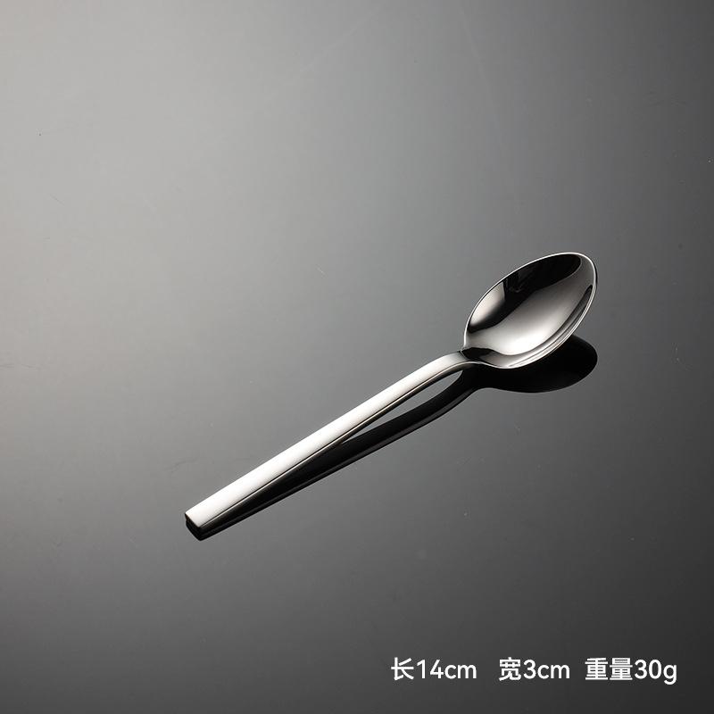 Forged 304 stainless steel thickened square handle western food knife, fork and spoon hotel high-value tableware five main parts