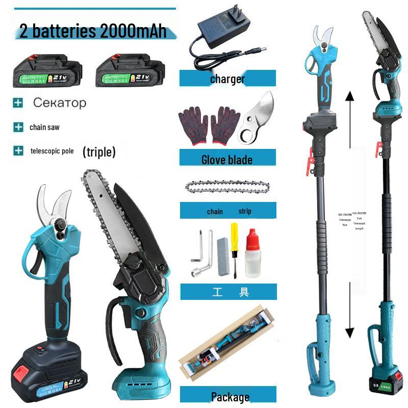 Divine Tool Telescopic Electric Pruning Saw with Lithium Battery for High Branches and Fruit Trees.