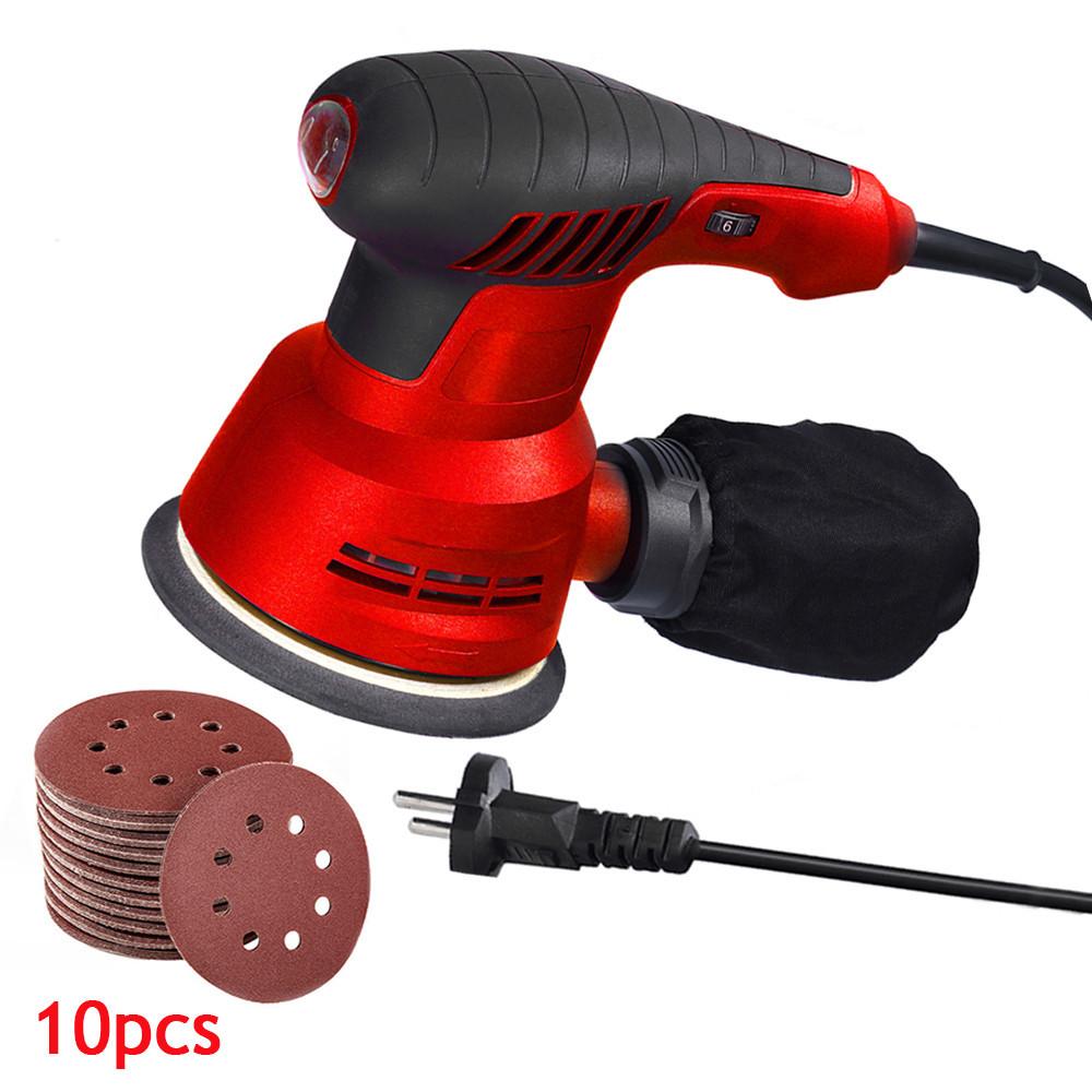 5 Inch 125mm Electric Sander Sanding Plate Electric Sander Wood Processing Furniture Car Polishing Machine 300W