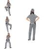 Japanese Anime Striped Prisoner Costume For Cosplay And Stage Performance