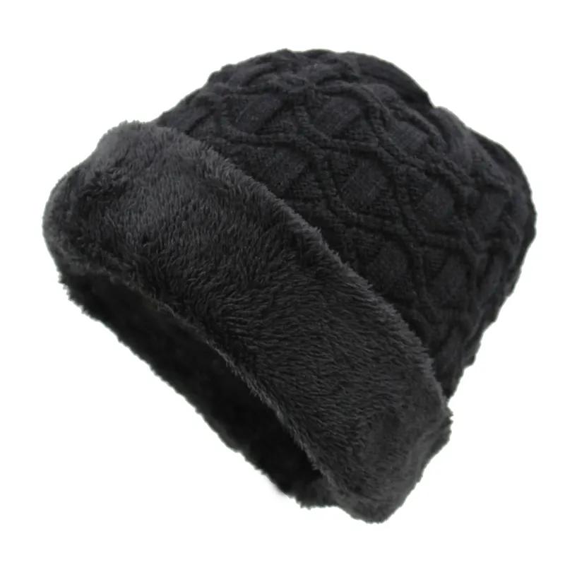 

WTEMPO Men s Plush Outdoor Cycling Soft Hats Autumn Winter Solid Color Windproof Dad Caps Cold-proof Warm Knitted Hats 1pc чорний