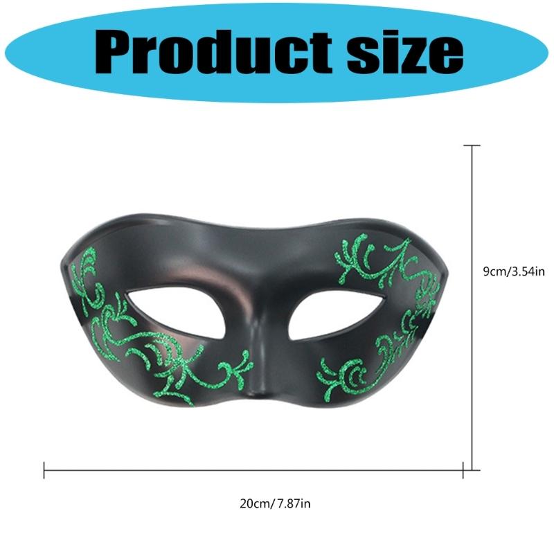 Venezianischer Stil Handbemalte Halbmaske für Kostümpartys Leichter, langlebiger Kunststoff Bequeme Passform Wiederverwendbares Rollenspiel-Accessoire