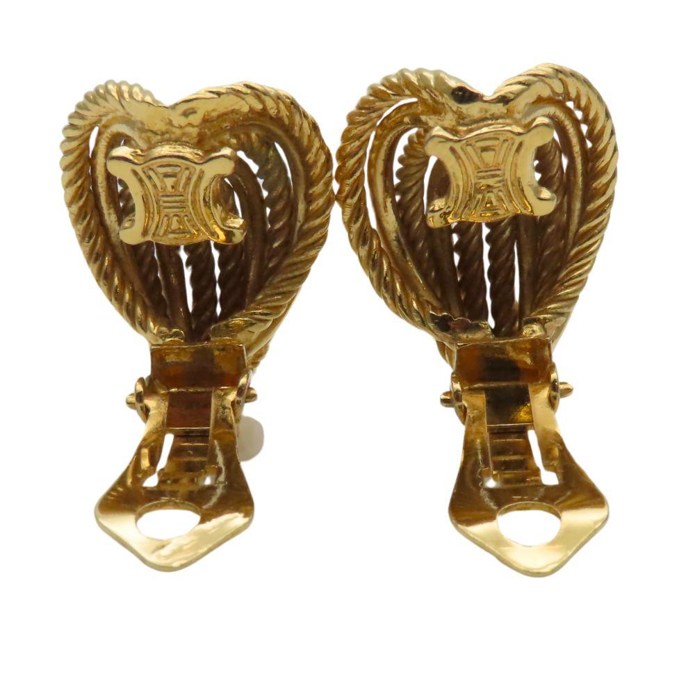 Used CELINE Earring metal 20.6g gold plating