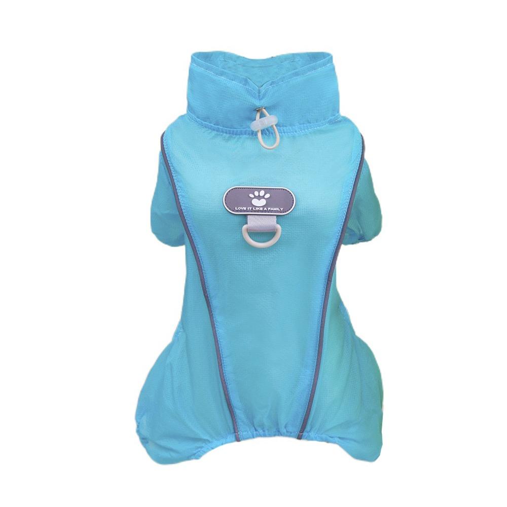 

Летний комбинезон на четырех лапах для питомца, боди, тонкая футболка для собаки, одежда от солнца для собаки-пуделя, лето XL синий