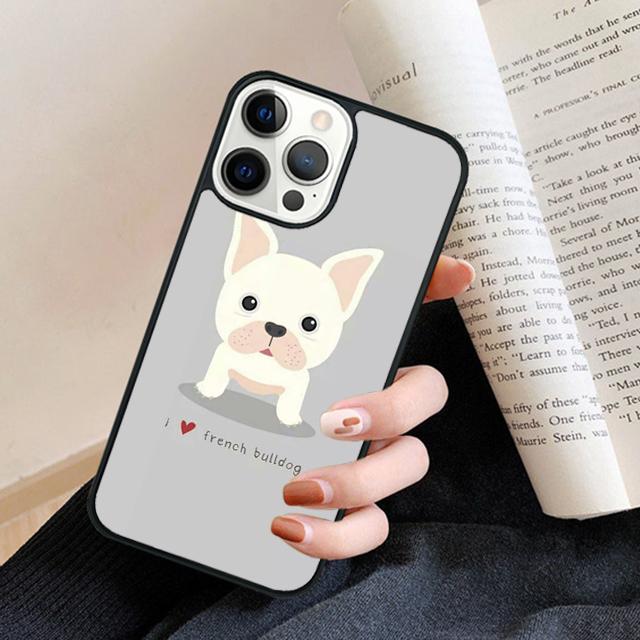 Cute French Bulldog yoga Phone Case Back Cover for iPhone 17 Air 16 15 14 13 11 12 Pro Max Plus Fundas Coque