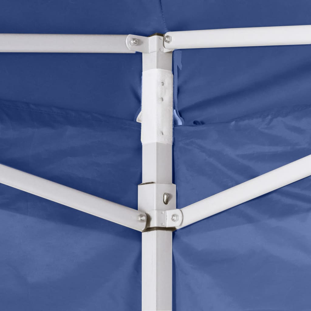vidaXL Profi-Partyzelt Faltbar mit 4 Seitenwänden 2×2m Stahl Blau