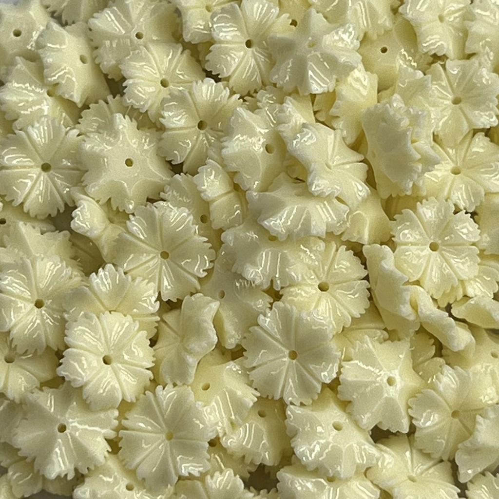 30Pcs, Artificial Coral Loose Beads With Hole, 12mm, Fashion Handmade Flower Beads for Jewelry Making DIY Necklace Accessories, Mother's Day Gifts