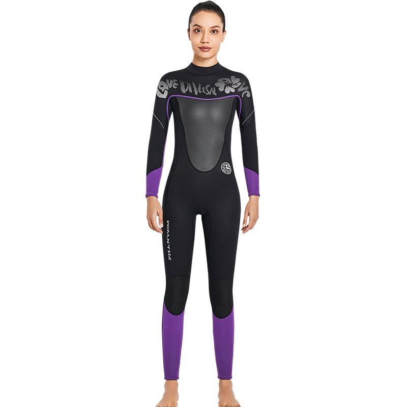 

3MM Diving Suit Men s One-piece Long-sleeved Thick Warm Surfing Women s Snorkeling Cold-proof Swimming Pants XL