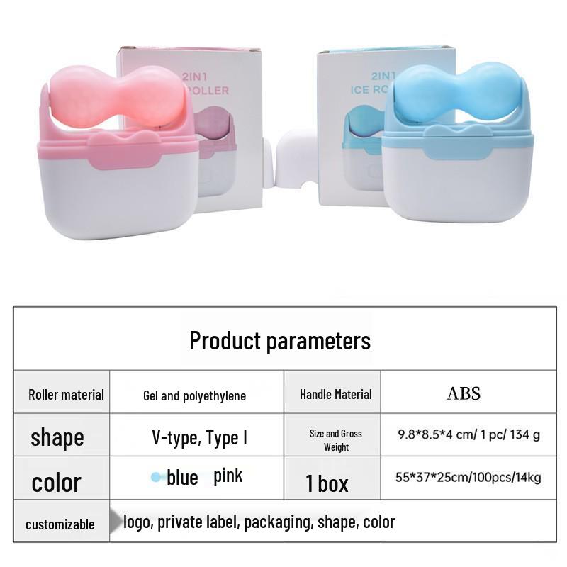 Dual-Head Ice Roller & Gel Cold Compress Massager