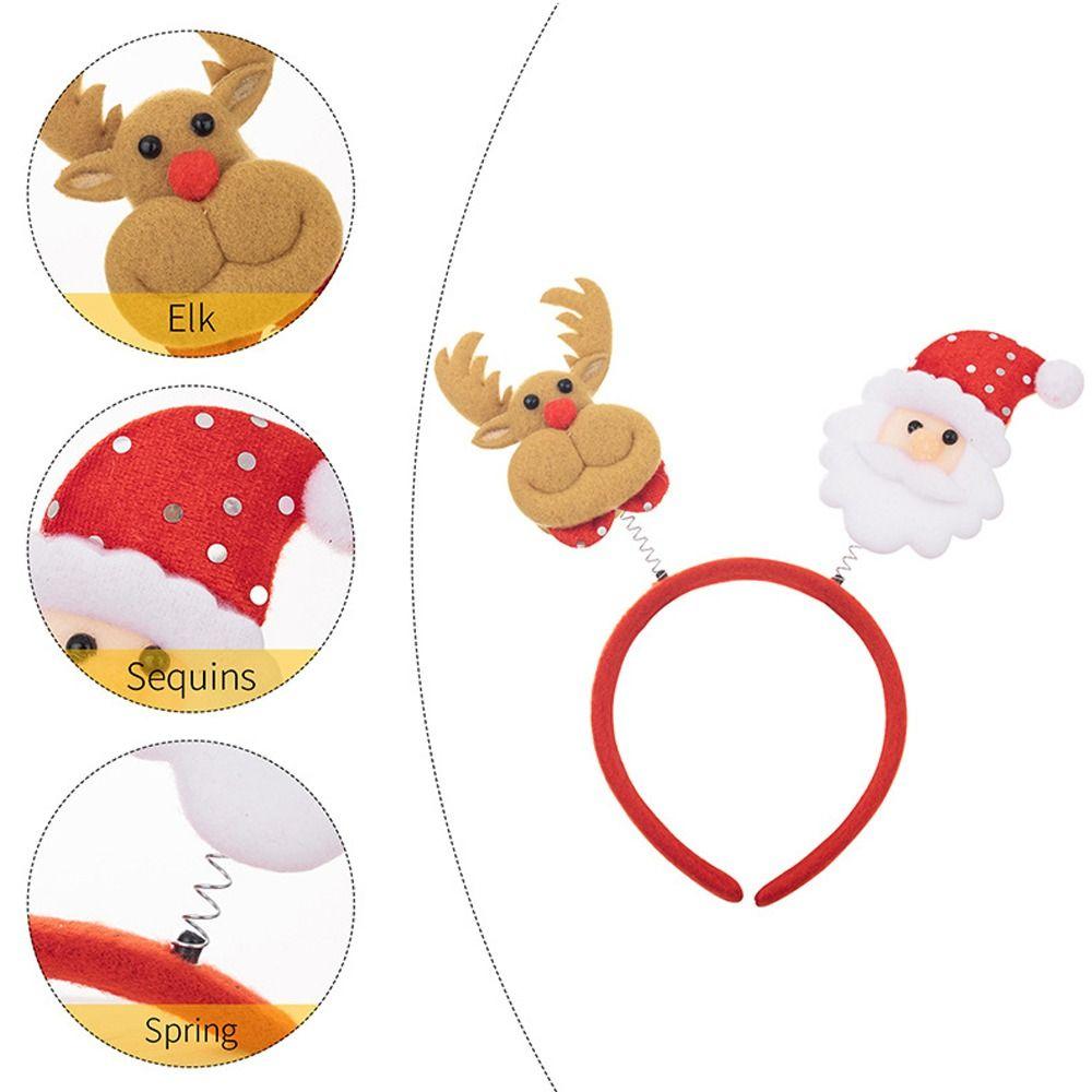 4pcs Reindeer Christmas Headbands Cute Merry Christmas Decorations Christmas Festival Gifts