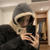 Women's Color-Block Knit Balaclava Hat & Scarf Set for Autumn/Winter