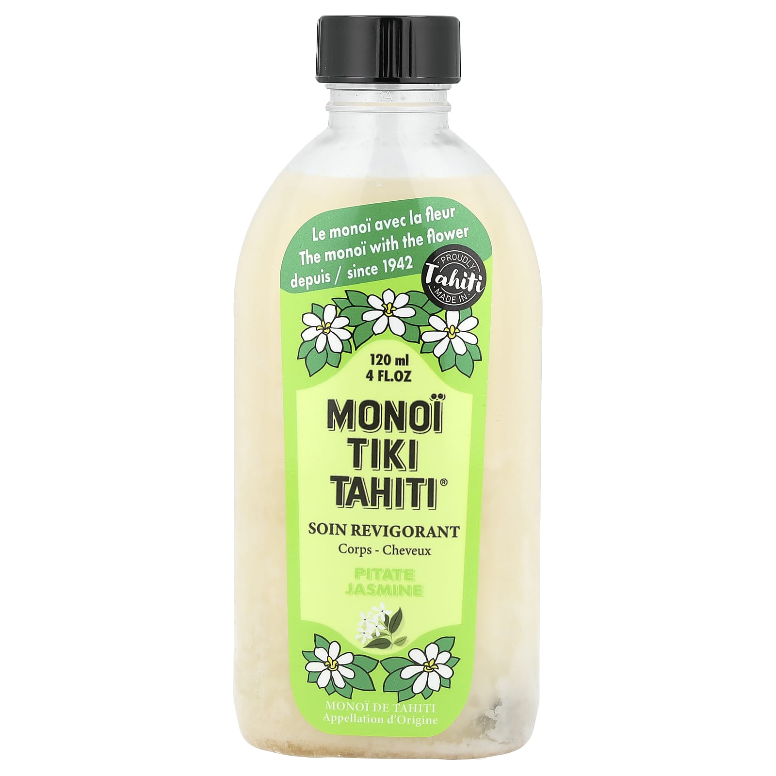 

Monoi Tiki Tahiti®, Кокосовое масло, Пиат Жасмин, 120 мл (4 жидких унции)