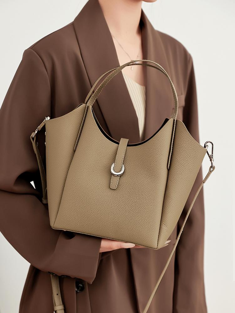 Women's Natural Cow Real Leather Shoulder Bag Female Retro Casual Cowhide Handbags Ladies Fashion Luxury Crossbody Bags for Lady