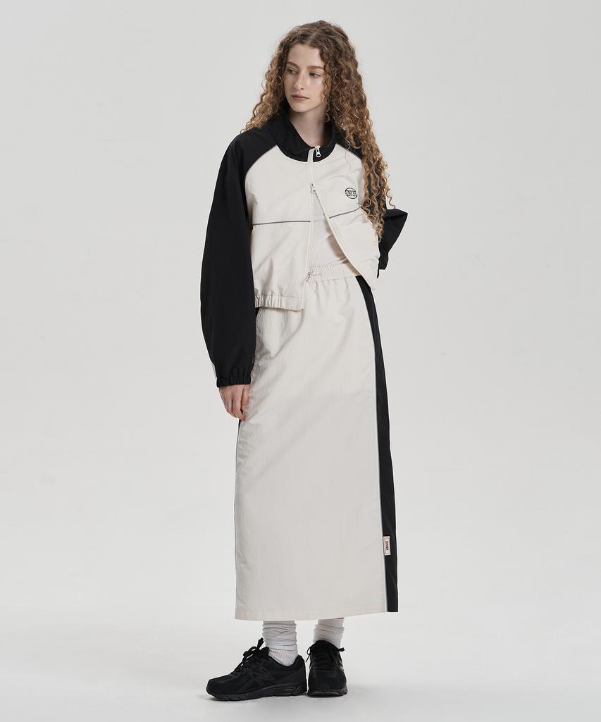 Jenyujeu Jet-Up String Long Skirt - Light Beige