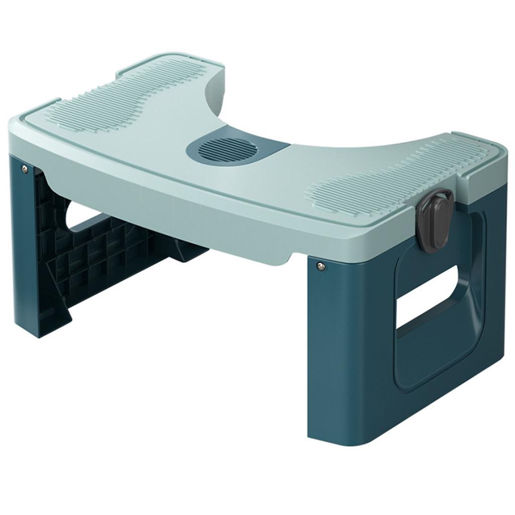 Foldable Toilet Stool With Circular Arc Easy To Store Fits Most Toilets Double Anti Slip Stability