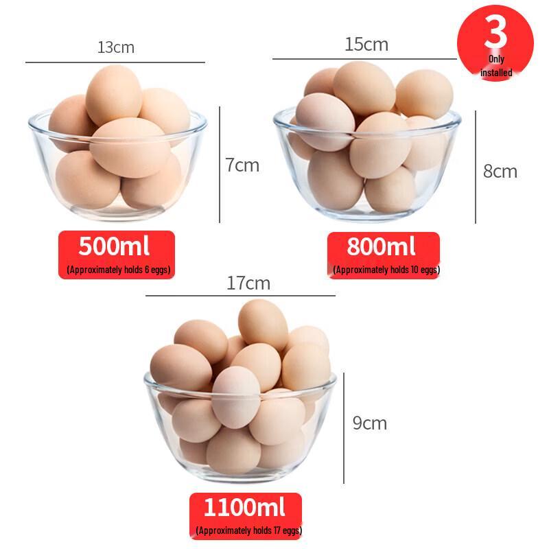 Heat-Resistant Glass Mixing & Serving Bowl