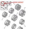 4 Piece Automotive Lug Nuts 540567 940684 9682405080 9817024580 Suitable for 206 207 307 308 406 407 607 1007 2008 3008