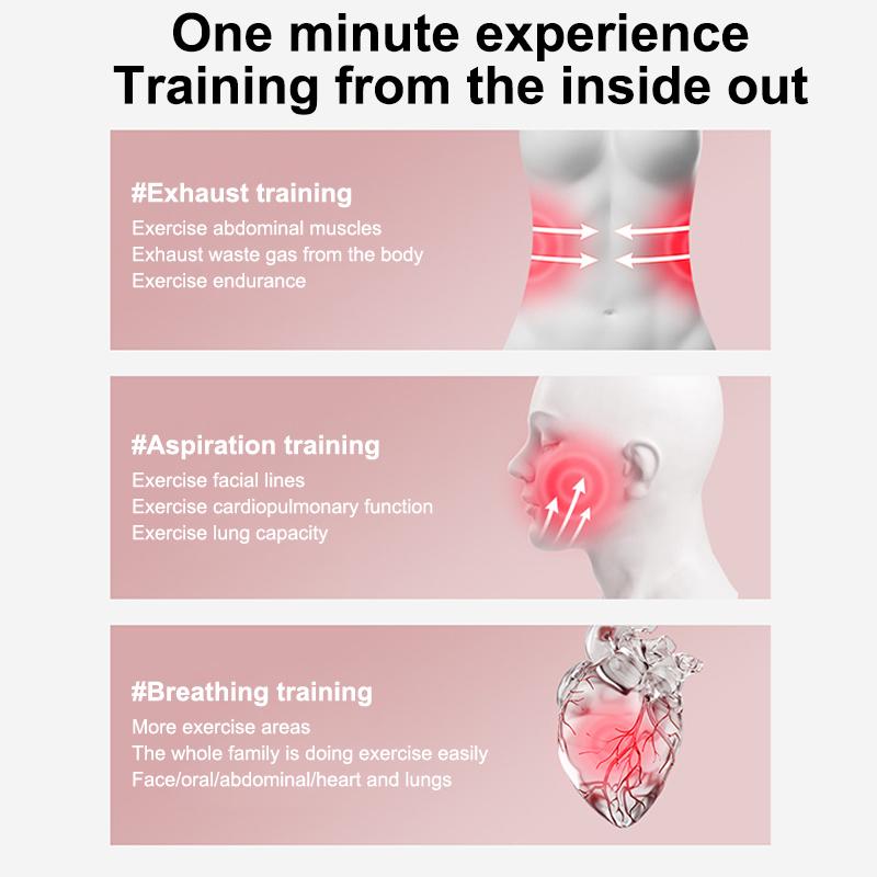 Regulowany Trener Hantli do Oddychania Przeponowego dla Siły Tułowia, Tonowania Twarzy, Ekspander Pojemności Płuc