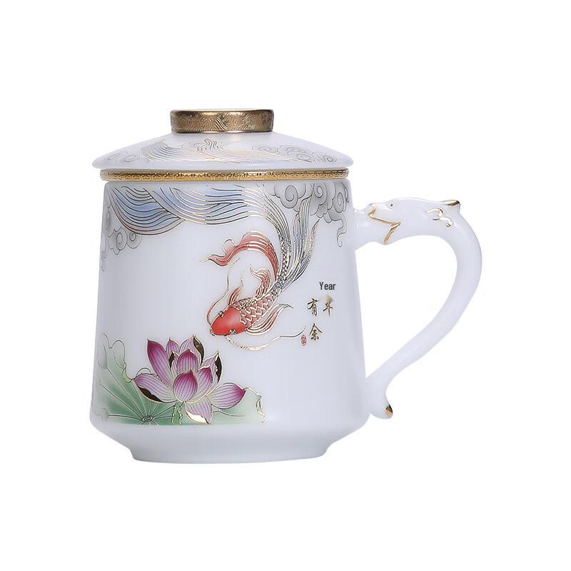 Chaxun Ice Jade Porcelain Gold-Painted Tea Infuser