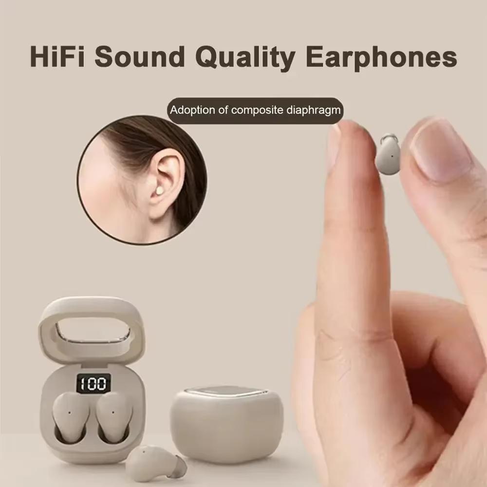 Headphones Bluetooth True Wireless In-Ear Earphones Mini In Ear Noise Cancelling Invisible Sleeping HiFi Sound Quality