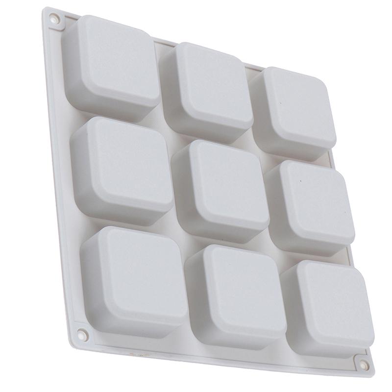 9 Cavity Square Silicone Soap Molds Soap Craft Diy Soap Making Chocolate Mold