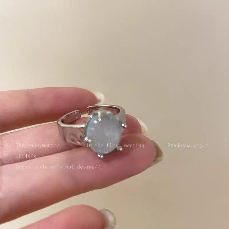 Red French Cute Girlish Bow Love Niche Design Alloy Ring Women'S Light Luxury High-End Sense