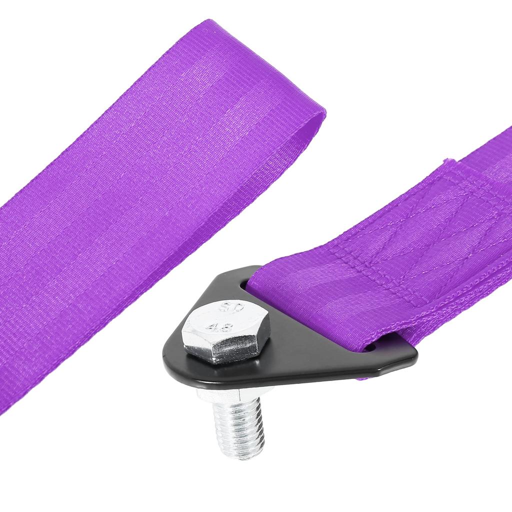 X AUTOHAUX Bumper Trailer Belt Tow Strap Tow Strap Aluminum Alloy Nylon 29 X 4.7cm Murasaki