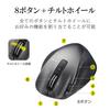 ELECOM Wireless Mouse 8 Perfect (Receiver Included), Small, Compact, Buttons, Quiet, Laser, Grip, Black, M-XGS20DLSBK