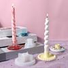 Round Candlestick Mold Color Concentrate Holder Mold Gypsum Candle Holder Mold