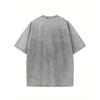 Men'S Summer Trend T-shirt Short Sleeve Leisure Washed Cotton Printing, Trendy And Fashionable Street Style, Suitable For Travel And Sports Wear
