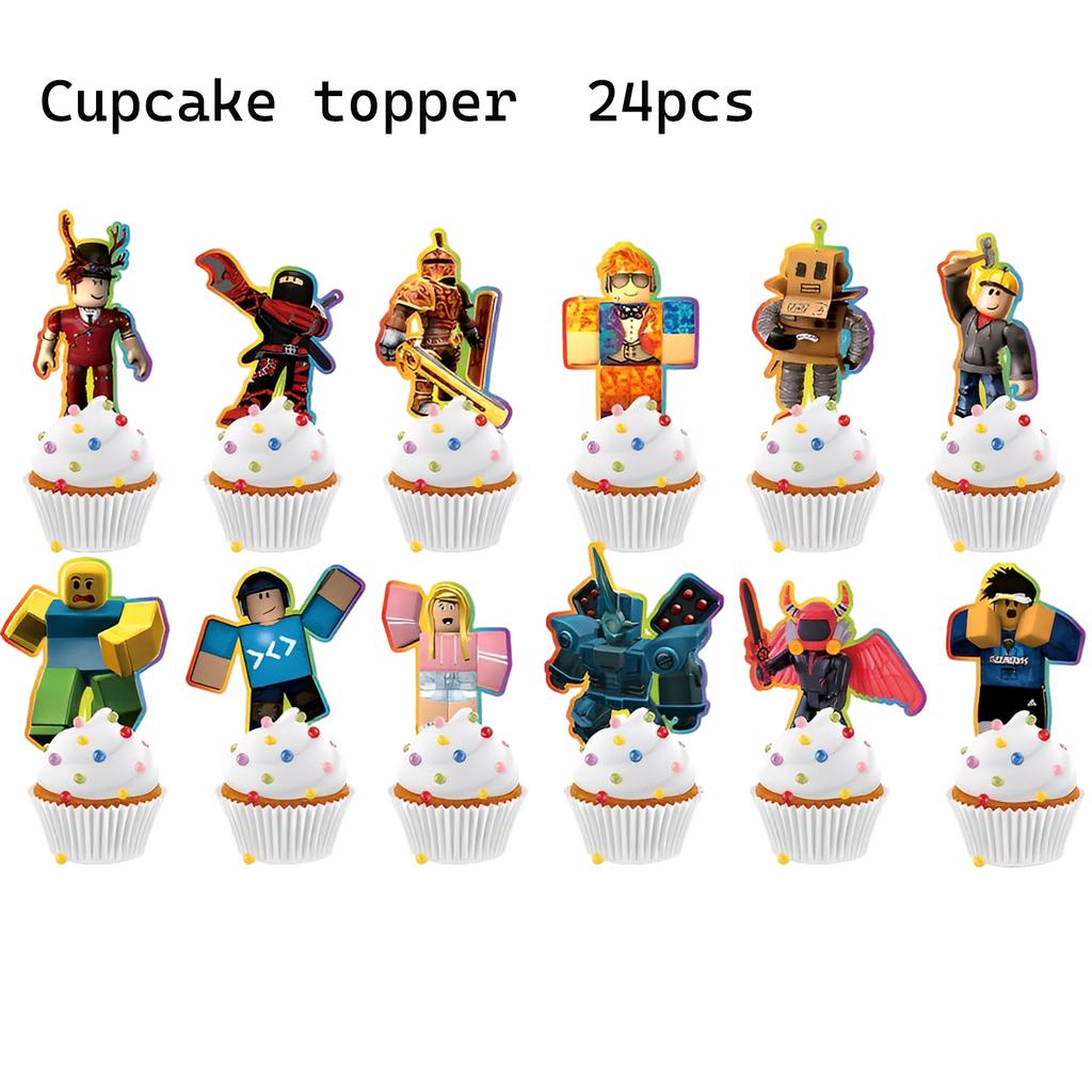 Nové Roblox Narozeninová párty Dortový topper Topper na cupcaky Sady Sprcha pro miminka Pro děti Narozeninová párty Dekorace Potřeby Dárky
