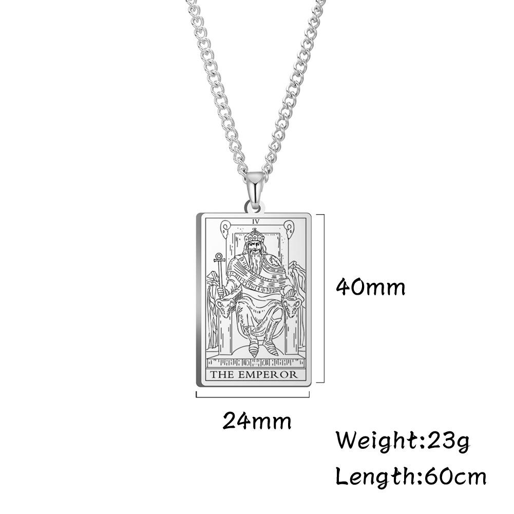 Titanium Steel Taro Brand Pendant Necklace For Men And Women, 22 Fashionable And Simple Square Shaped Jewelry Accessories