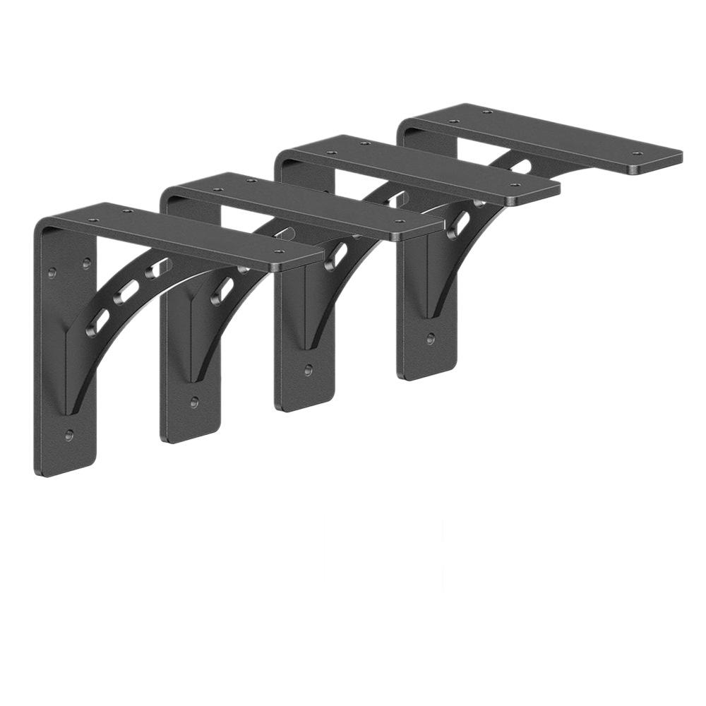 Suportes de Prateleira de Parede Reforçados de 6 Polegadas, Capacidade de Carga de 40kg, Suporte de Lareira Metálico de Alta Resistência, Pacote com 4