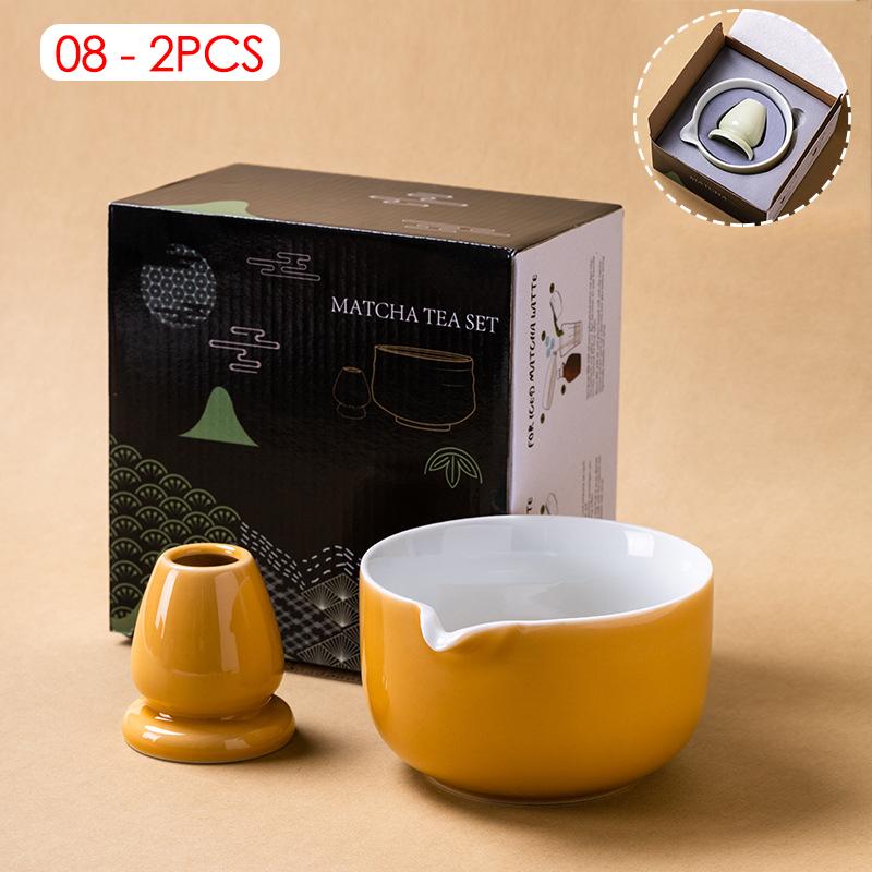 Gradient Color Ceramic Matcha Bowl Home Kitchen Anti-scald Insulated Tableware Salad Bowls Japanese Tea Ceremony Accessories