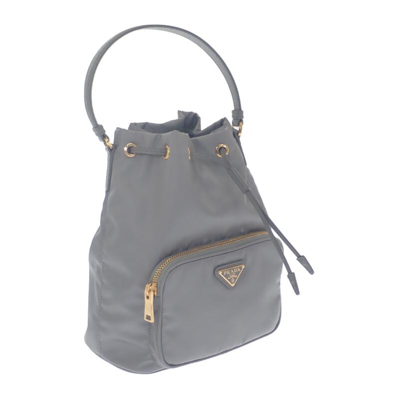 Prada 1BH038 2WAY Bag Gray Nylon/leather Women