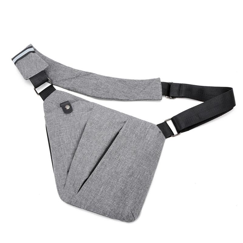 Sac à bandoulière pour homme décontracté sport à carreaux sac de poitrine loisirs de plein air