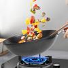 KONKA Non-stick Forged Cast Iron Wok with Glass Lid